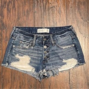 ABERCROMBIE & FITCH LOW RISE SHORTS | BUTTON FLY | Size 0